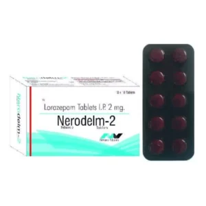 Blister pack of Lorazepam 2mg tablets, a prescription medication used to treat anxiety disorders