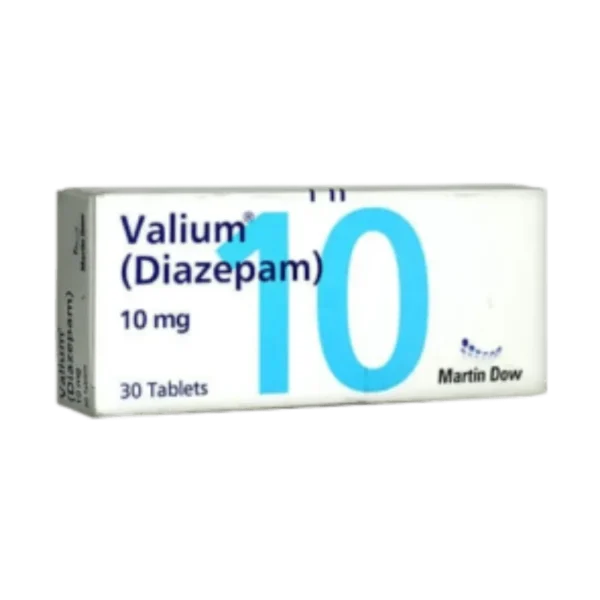 Valium Diazepam 10mg capsules in blister packaging showing the medication name and dosage." Or if it’s a bottle.