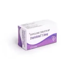 Zopishine 7.5mg tablets containing zopiclone, a medication used for short-term treatment of insomnia.